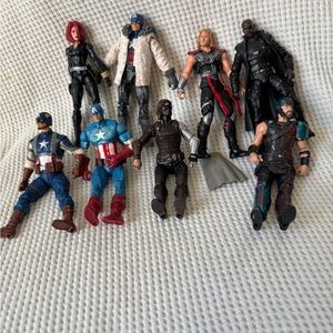 Marvel action figure lot of 8 Thor Nick Fury Captain America Black Widow Winter